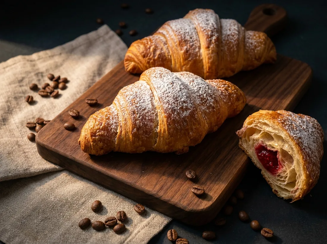 Croissant cu cremă de căpșuni — 90 g