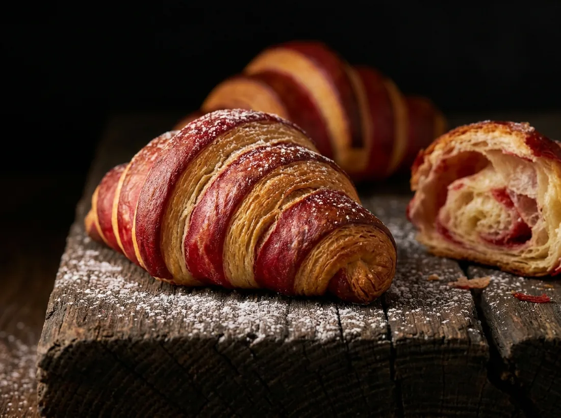 Mini croissant bicolor roșu — 25 g