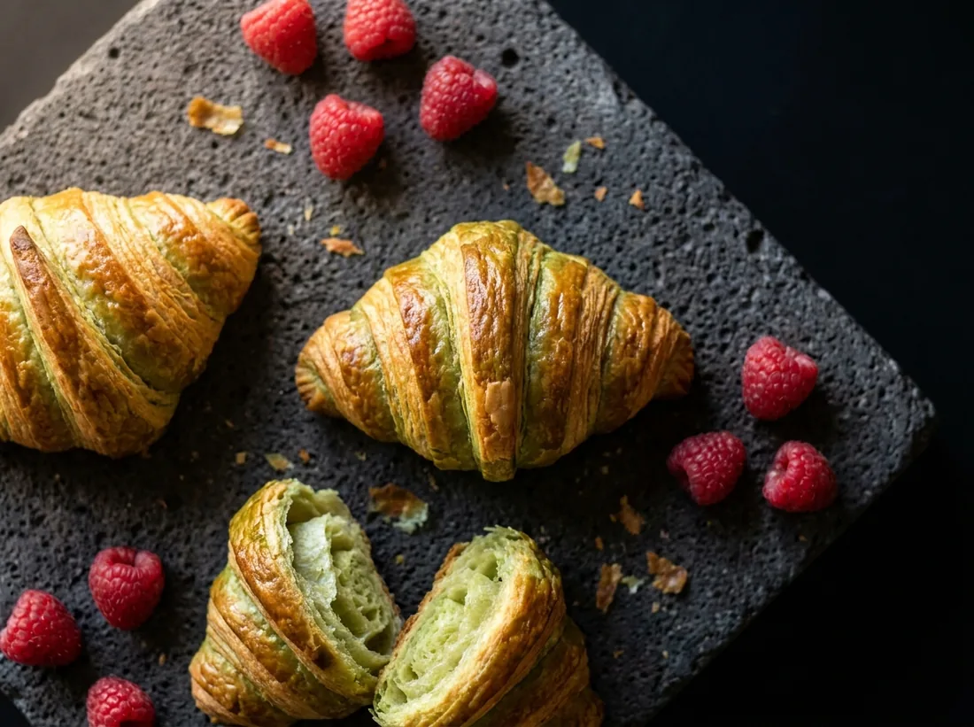 Mini croissant bicolor verde — 25 g